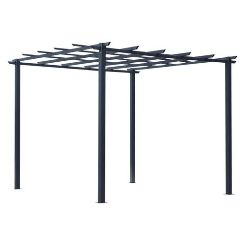 Outsunny 3x3 m Metal Pergola, 300Lx300Wx230H cm-Black