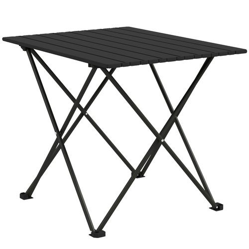 Outsunny Folding Camping Table for Outdoor Camping, Picnic, Hiking, Black