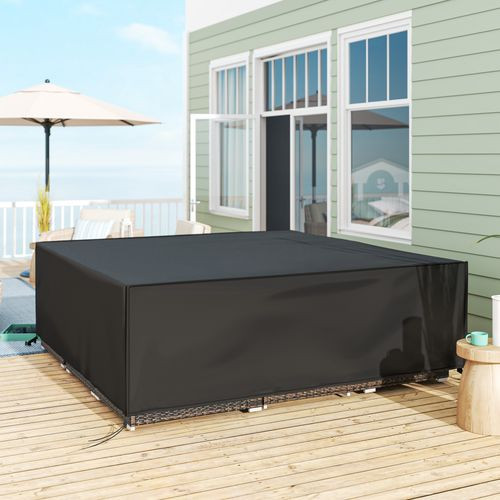 Outsunny Large Garden Set Square Cover Outdoor Furniture Waterproof Resist Fade