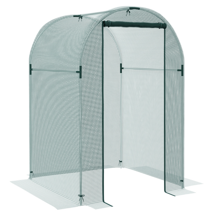 Outsunny Fruit Cage, Plant Protection Tent, 1.2 x 1.2 x 1.9m - Green / 120W x 120D x 188Hcm