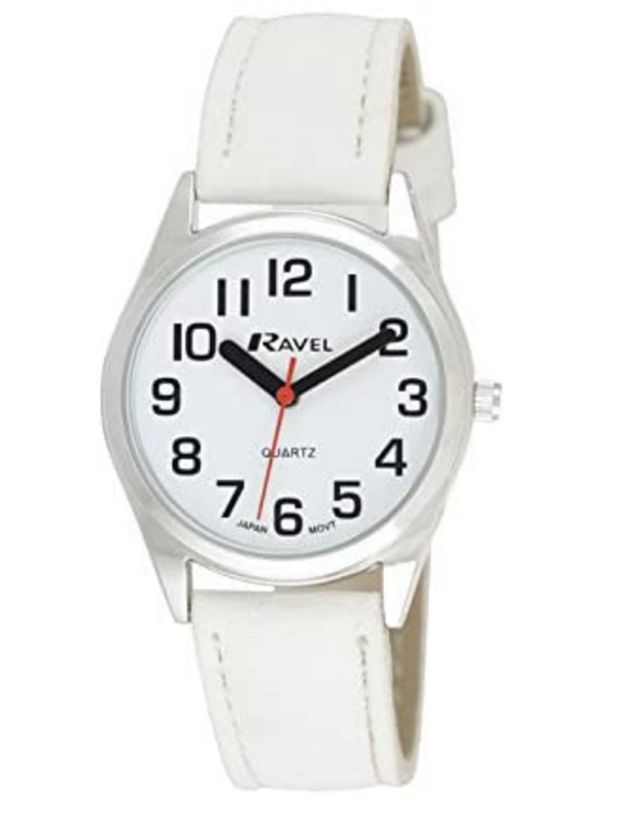 Ravel Womens Classic Strap White Watch R0125.04.2 - Default Title
