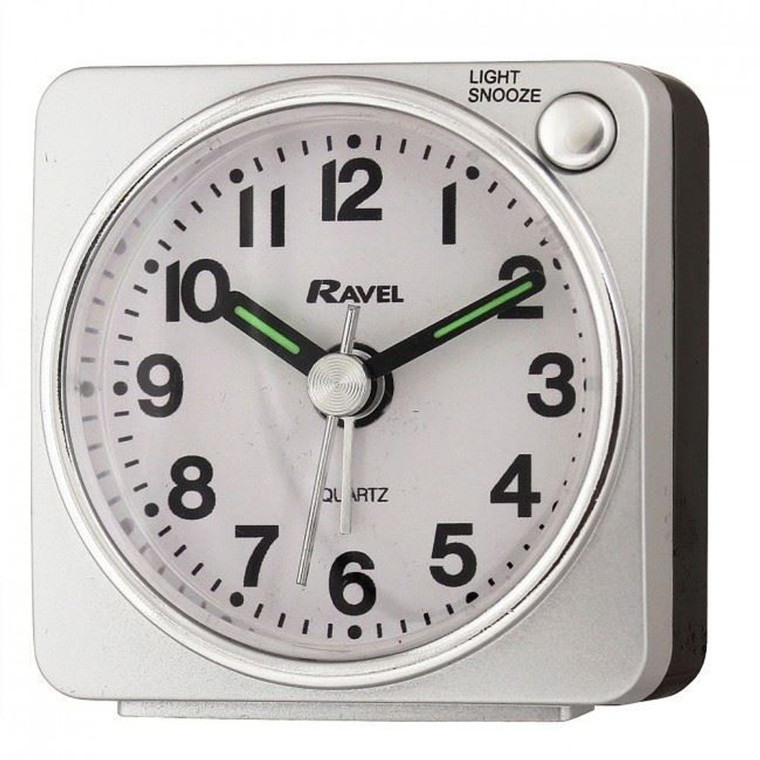 Ravel Silver Mini Alarm Clock RC018.1