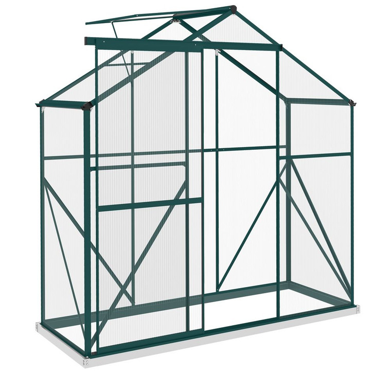 Outsunny 6x2.5ft Polycarbonate Greenhouse - Strong, Spacious, and Effortless Gardening