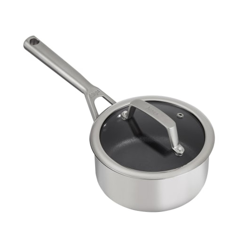 Ninja ZEROSTICK Stainless Steel 16cm Saucepan with Lid C60216UK