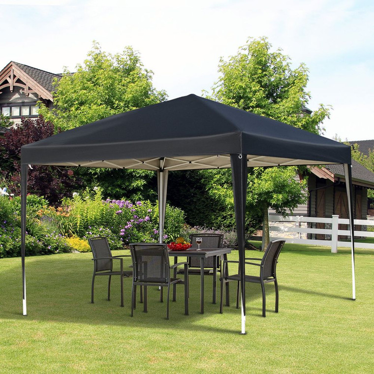 3x3m Garden Pop Up Gazebo Marquee Party Tent Wedding Canopy UV Protection - Black