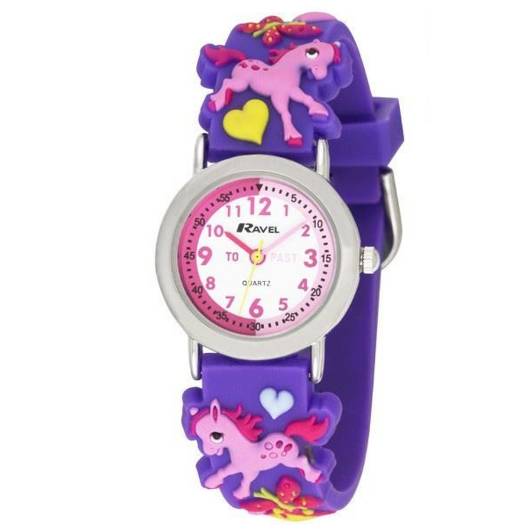 Ravel Children Girls 3D Cartoon Time Teacher Watch Pony R1513.70