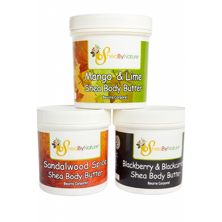 BODY BUTTER TRIO  FRUITY SPICE SCENTS COLLECTION - 3 Tubs