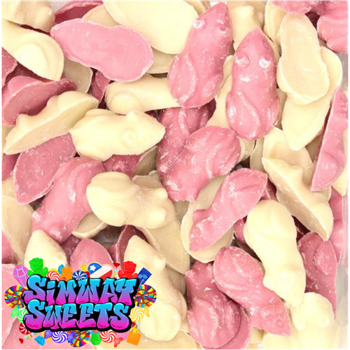 Chocolate Pink and White Mice - 500g