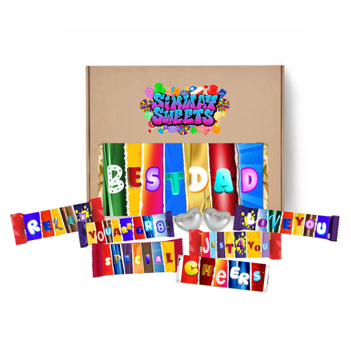Fun Fathers Day Novelty Chocolate Wrapper Gift Box - Best Dad
