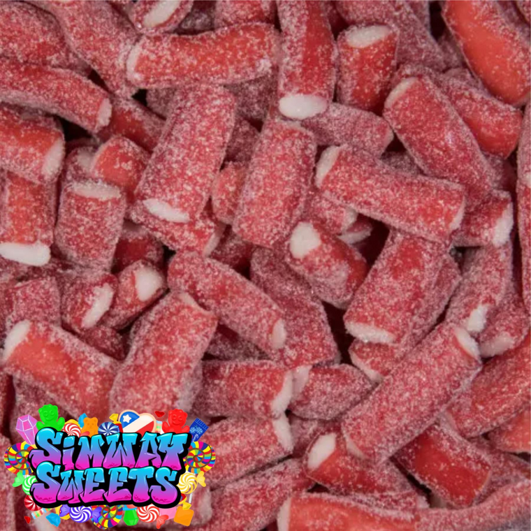 Sour Strawberry Pencil Bites Sweets - 500g