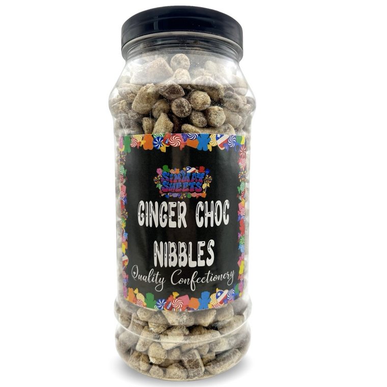 Gingerbread Choc Nibbles Retro Sweets Gift Jar - 590g
