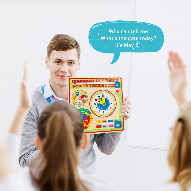 SOKA Wooden Calendar - Engaging Learning Tool for Kids