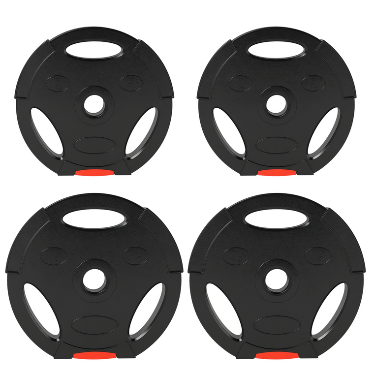 SPORTNOW Olympic Weight Plates Set for Home Gym, 2 x 5kg, 2 x 2.5kg - F30 x 5.5 cm