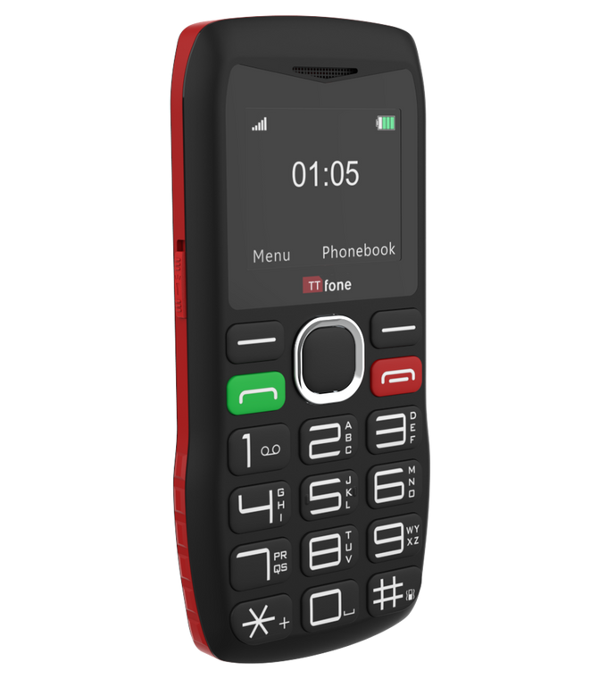 TTfone TT880 Easy-to-Use Big Button Mobile - EE Pay As You Go SIM - USB C Cable