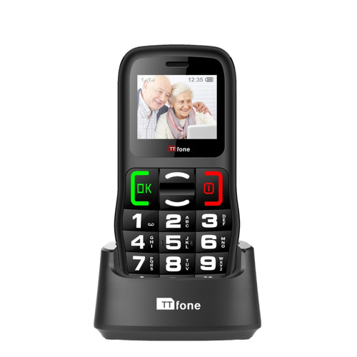 TTfone TT220 Big Button Mobile with Dock Charger, Giffgaff SIM
