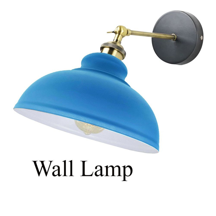 Vintage Wall Lamp Industrial Retro Loft Metal Wall Lights Sconce Lamp UK - Without Bulb / Blue