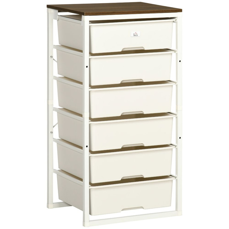 Chest of Drawers 6-Drawer Dresser Storage Cabinet Bedroom Living Room White