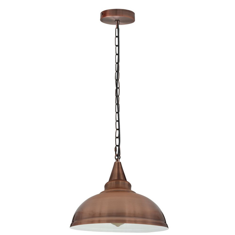 Vintage Industrial E27 Ceiling Hanging Light Shade Metal Ceiling Pendant Lamp - with bulb / Copper