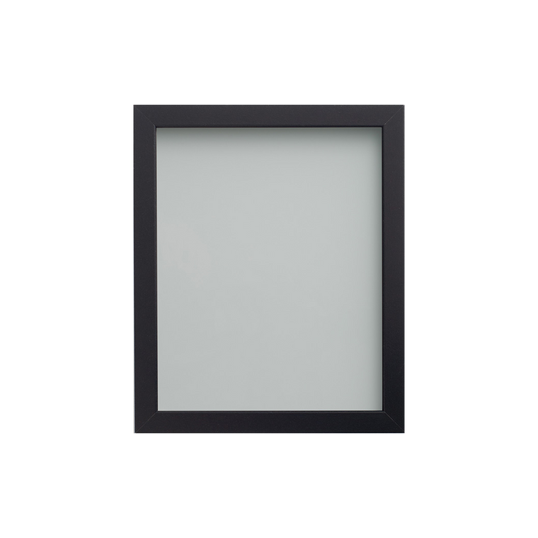 Foil Wrapped MDF Picture Photo Frame Fitted with Perspex Plexiglass, Black Frame - 17.8x12.7