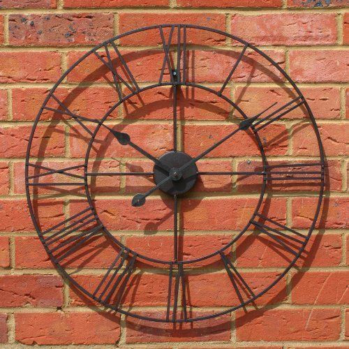 40CM ROMAN METAL CLOCK WHITE