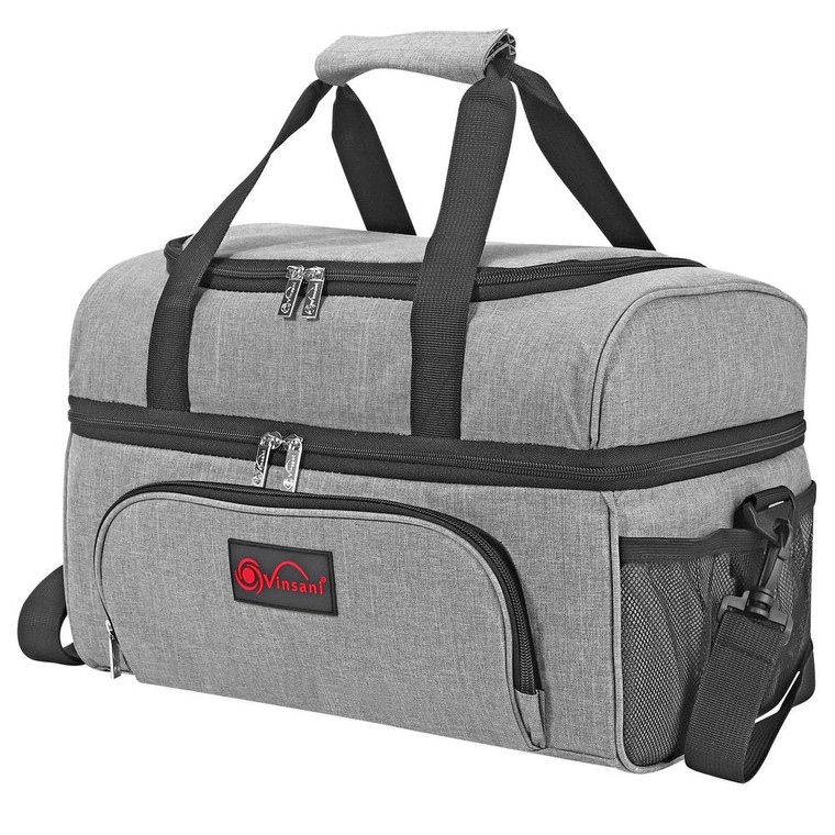 VINSANI CURVE COOLER BAG: Premium Quality, Dual Compartment, Large Capacity, Leak-Proof Lining - 20L