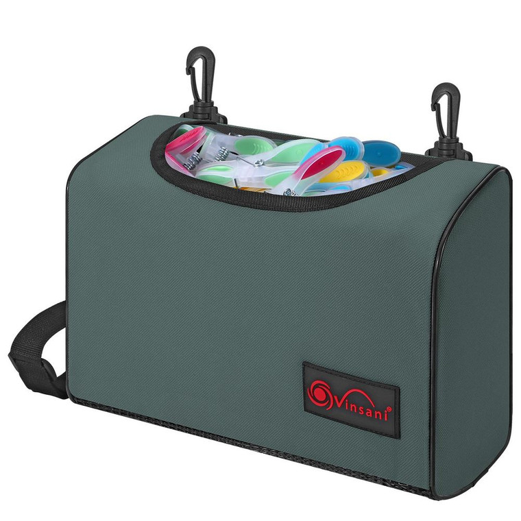VINSANI PEG BAG: Durable, Portable, Mesh-Based, Storage Solution - Organize and Protect Your Pegs. No More Lost or Damaged Pegs! - Grey premiun