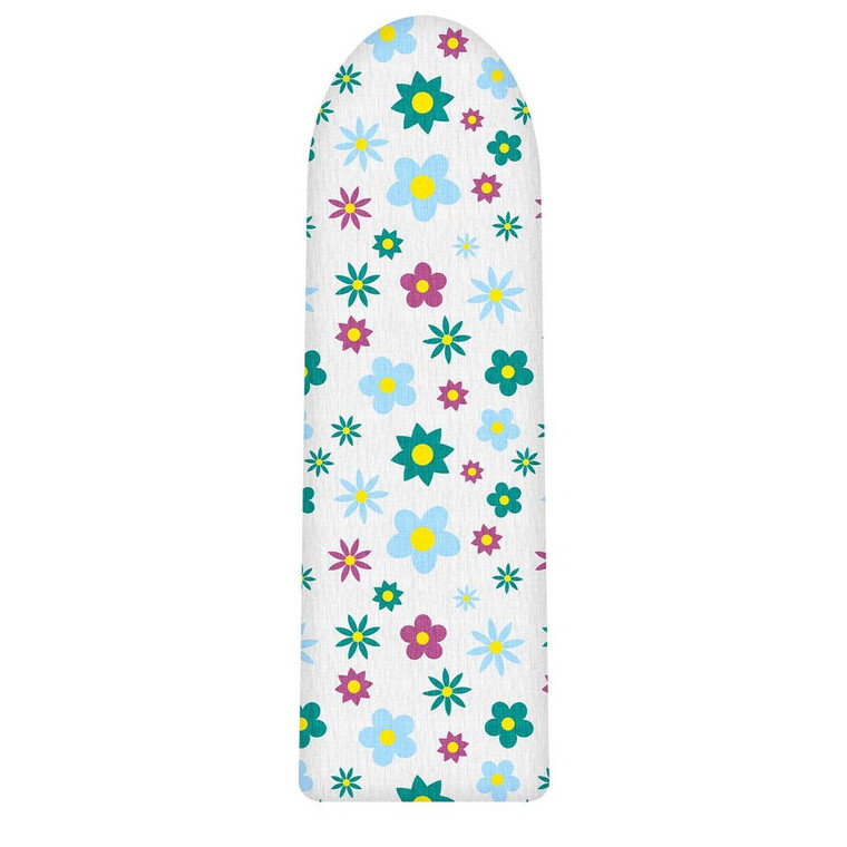VINSANI Premium Ironing Board Cover | Fast & Smooth Ironing | Non-Slip Cotton | Easy Fit | Machine Washable - Blossom