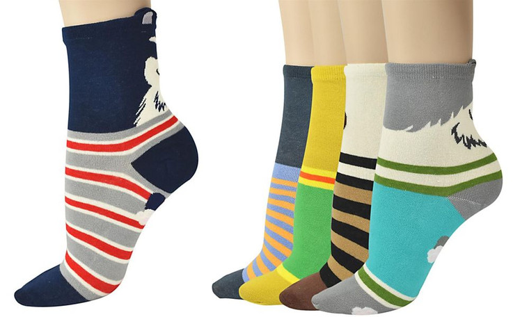 VINSANI Ladies Socks - High Quality Cotton, Comfortable & Stylish - Perfect Gift for Any Occasion - Dog Paws