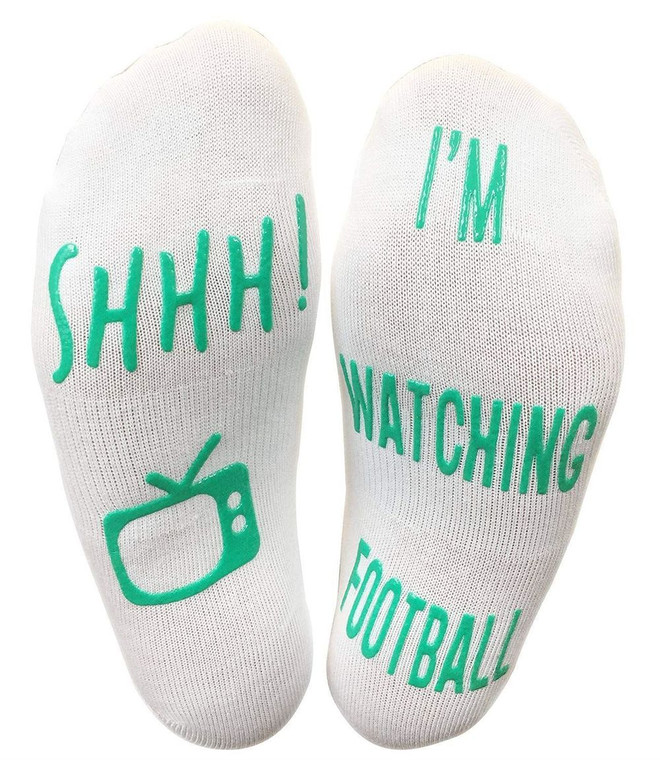 VINSANI FOOTBALL SOCKS - High-Quality, Ankle-Length, Gender-Neutral, Machine Washable - Perfect Gift! - White