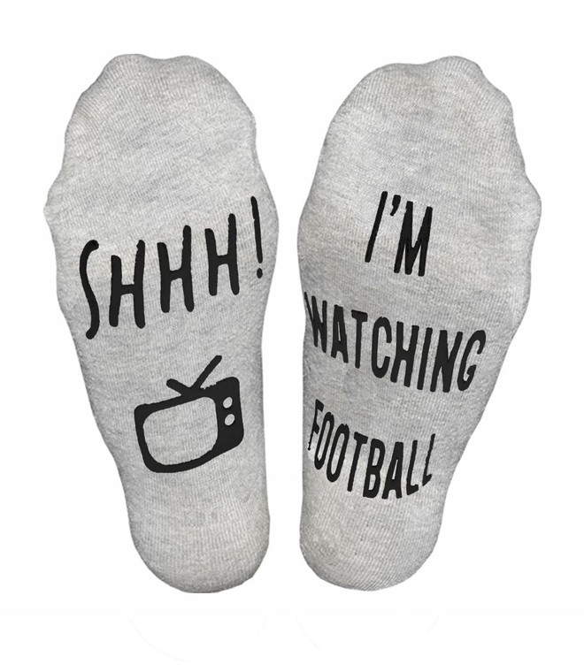 VINSANI FOOTBALL SOCKS - High-Quality, Ankle-Length, Gender-Neutral, Machine Washable - Perfect Gift! - Grey