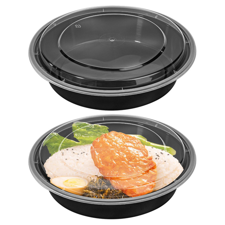VINSANI 30pk ROUND 1 COMPARTMENT MEAL PREP CONTAINERS 1010494