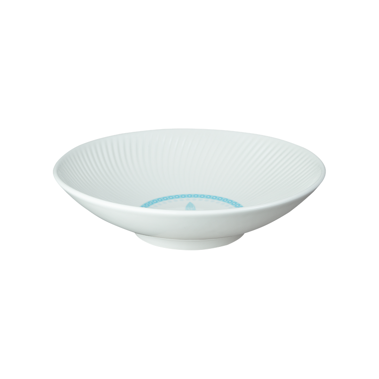 Denby Arc White Danha Hwamun Blue Pasta Bowl