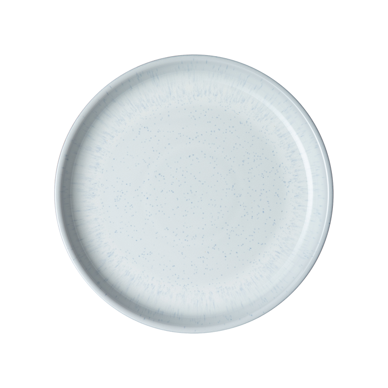 Denby White Speckle Coupe Dinner Plate
