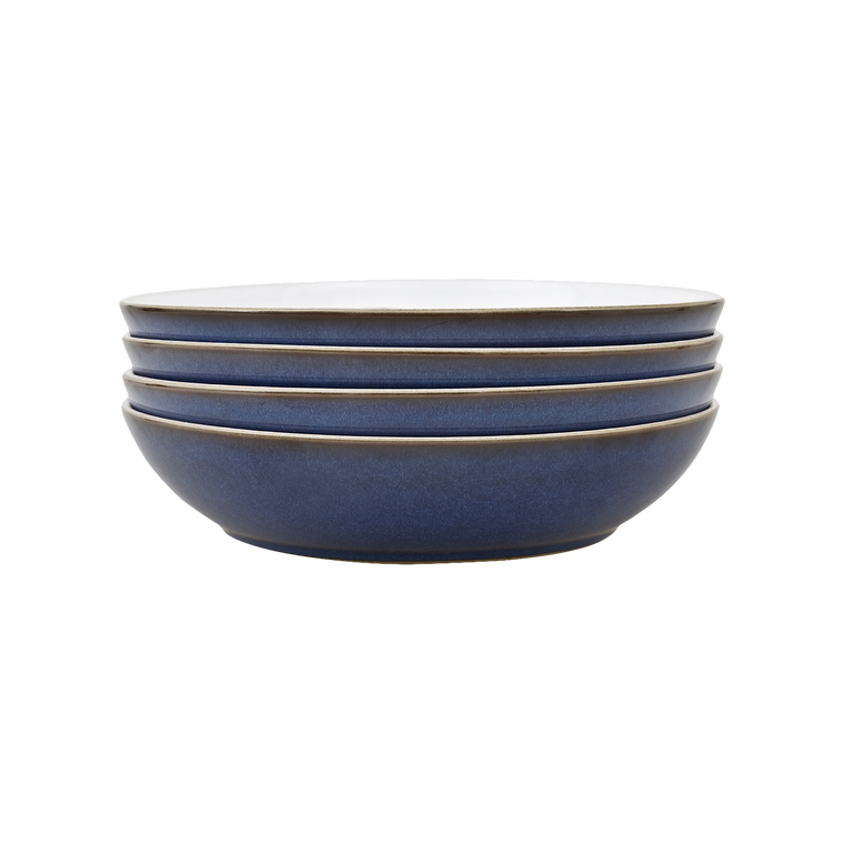 Denby Imperial Blue Pasta Bowls Set Of 4