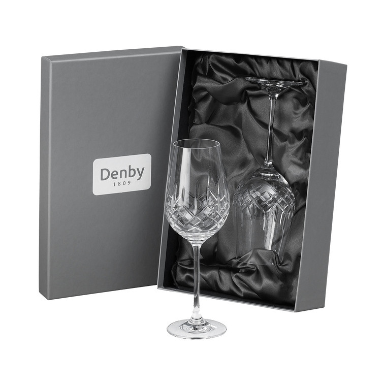 Denby Celeste Leadless Crystal White Wine Glass Set Of 2