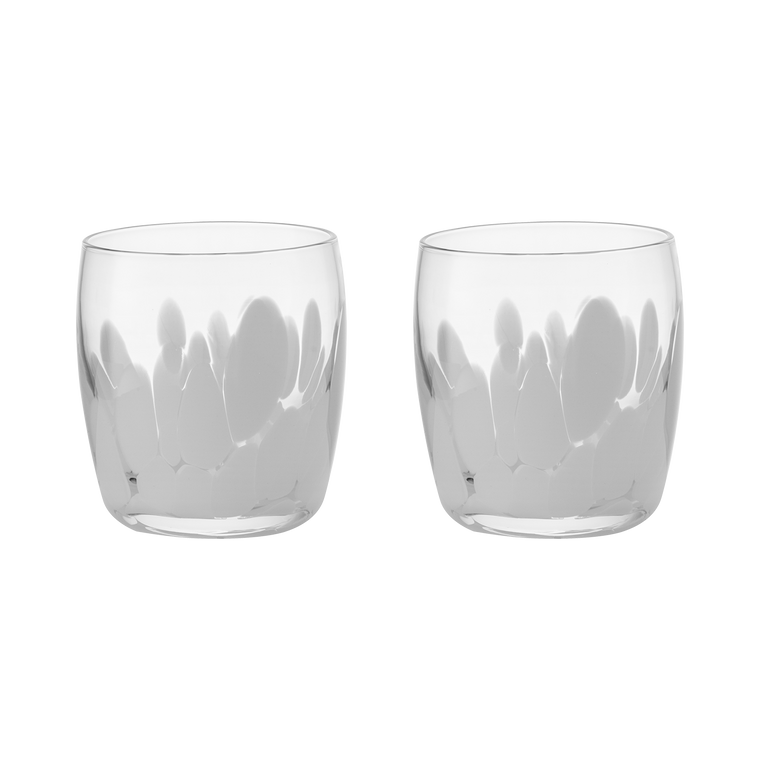 Denby Contemporary Marbled White Small Tumblers Set Of 2