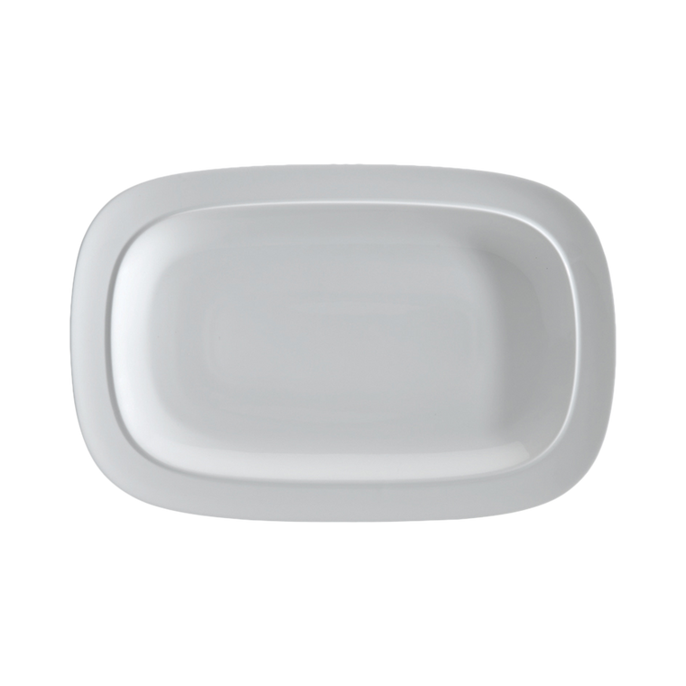 Denby White Squares Large Rectangular Platter