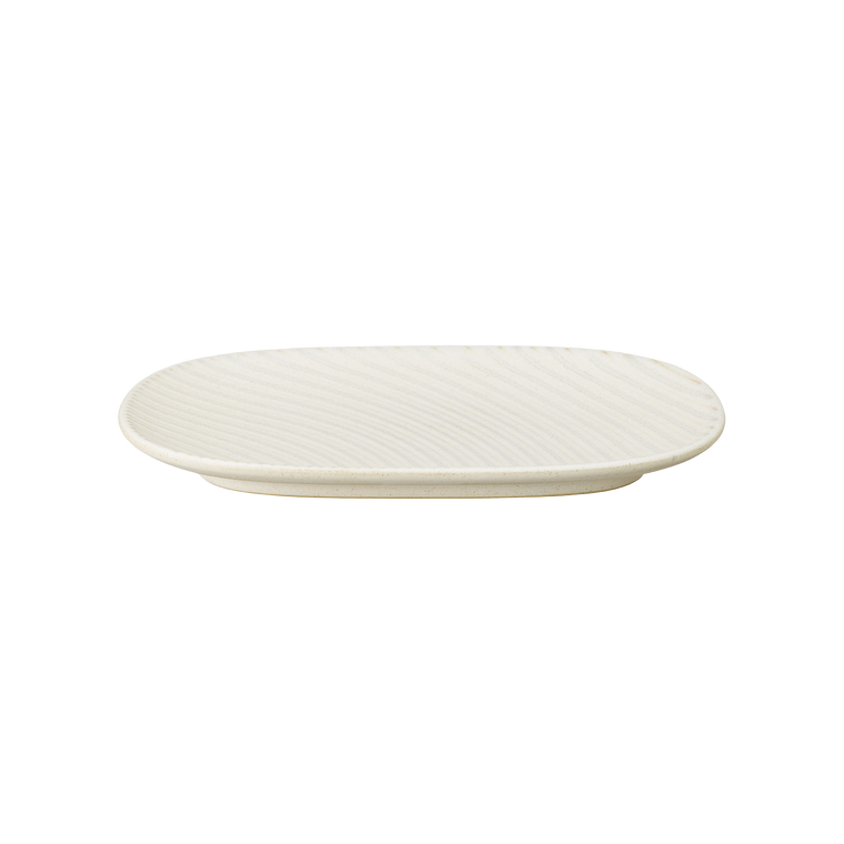 Denby Impression Cream Spiral Medium Oblong Platter Seconds