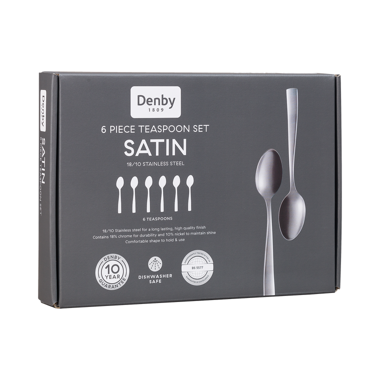 Denby Satin 6 Piece Tea Spoon Set