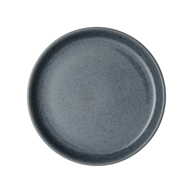 Denby Dark Grey Speckle Coupe Dinner Plate