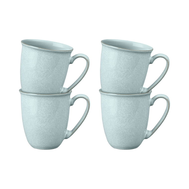 Denby Elements Jade Light Green Coffee Beaker/Mugs Set Of 4