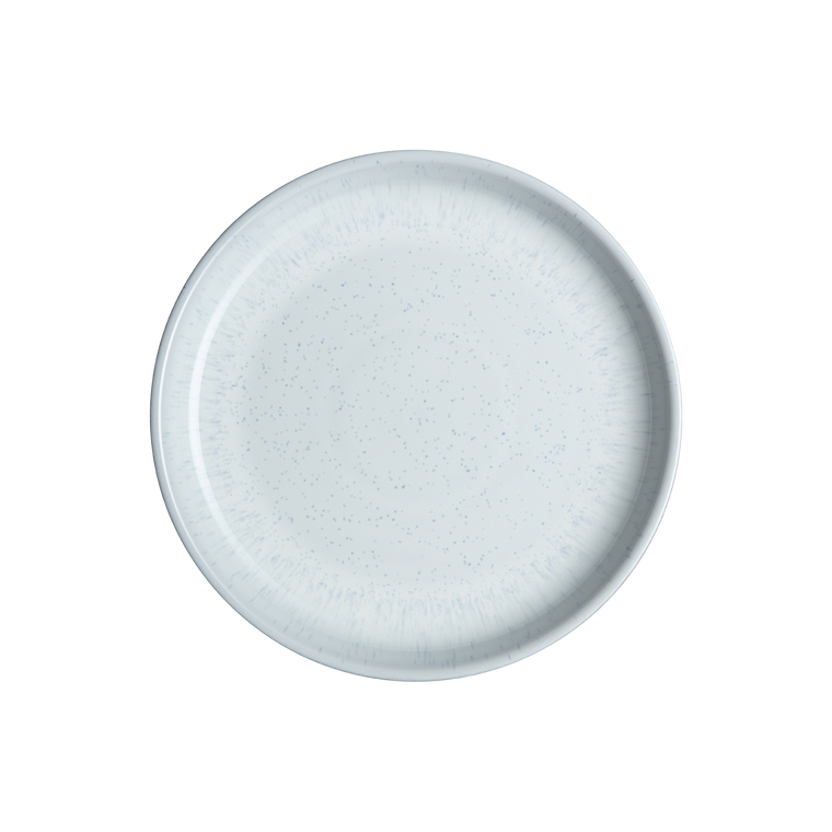 Denby White Speckle Coupe Medium Plate Seconds