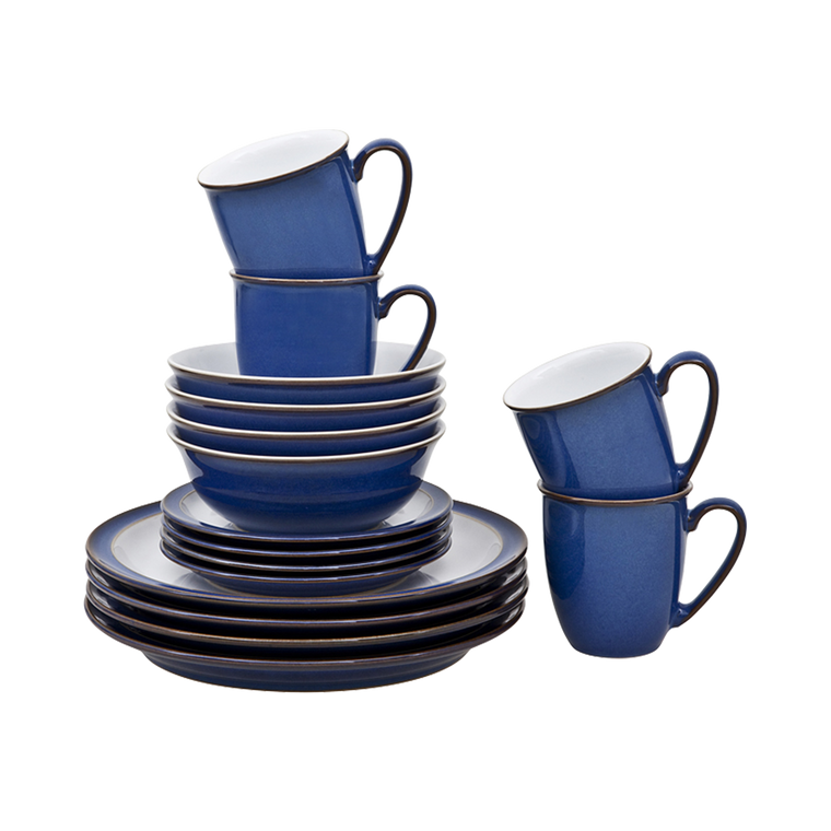 Denby Imperial Blue 16 Piece Dinner Set