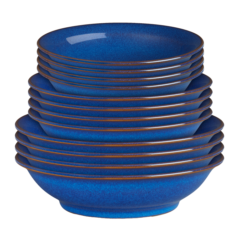 Denby Imperial Blue Shallow Bowl Set
