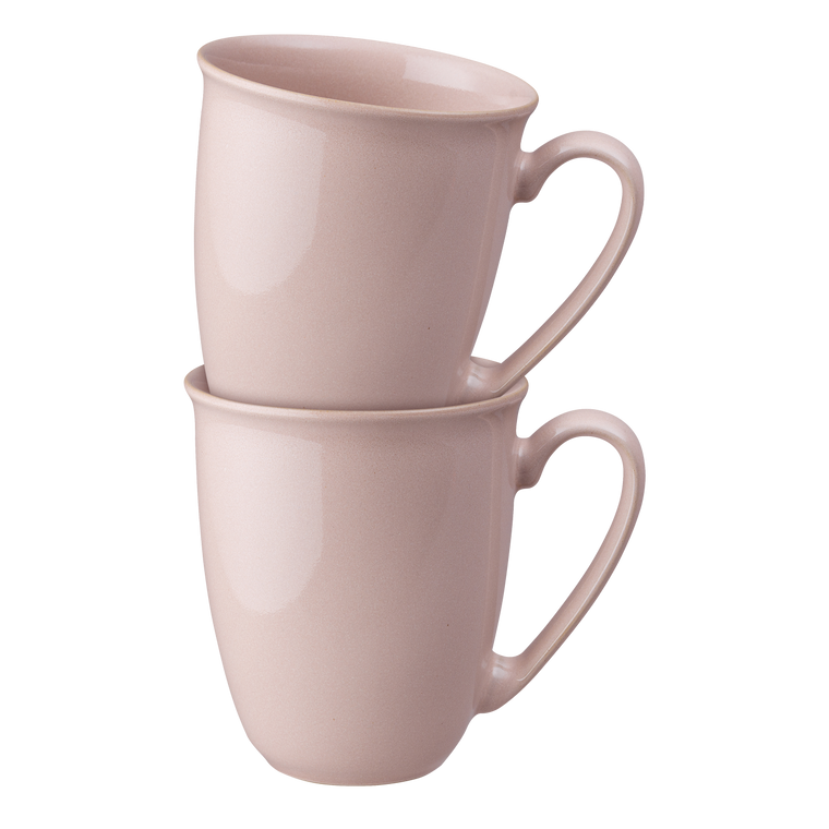 Denby Heritage Cloud Rose Set Of 2 Coffee Beaker/Mugs