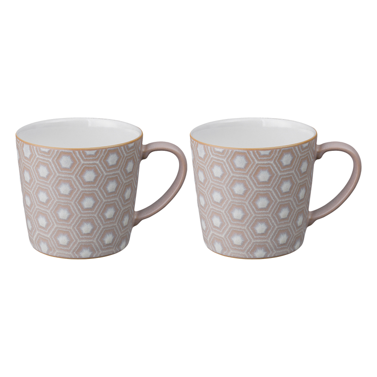 Denby Impression Pink Set Of 2 Accent Large Mugs