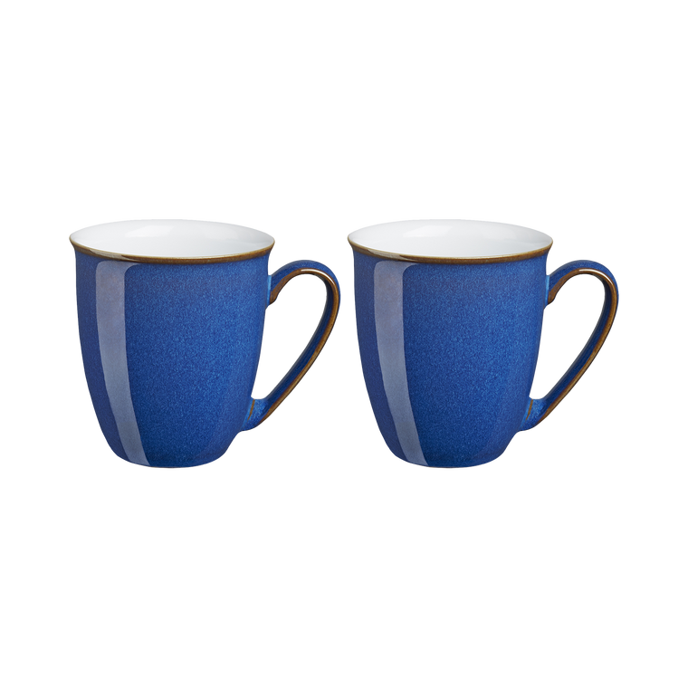 Denby Imperial Blue Mugs Set Of 2