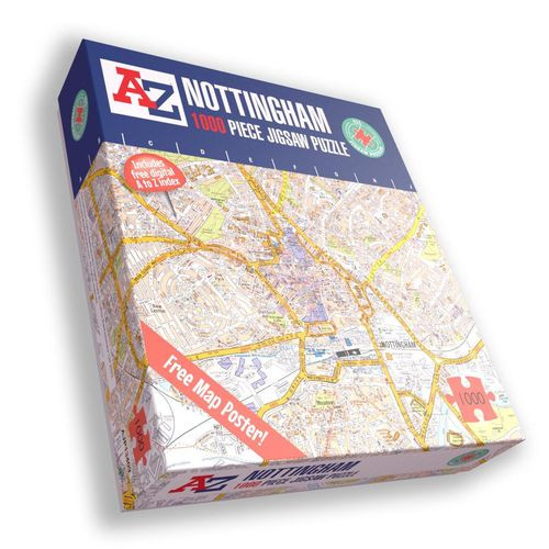A to Z Map of Nottingham 1000 Piece Jigsaw Puzzle