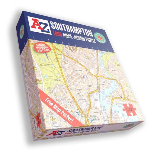 A to Z Map of Southampton 1000 Piece Jigsaw Puzzle