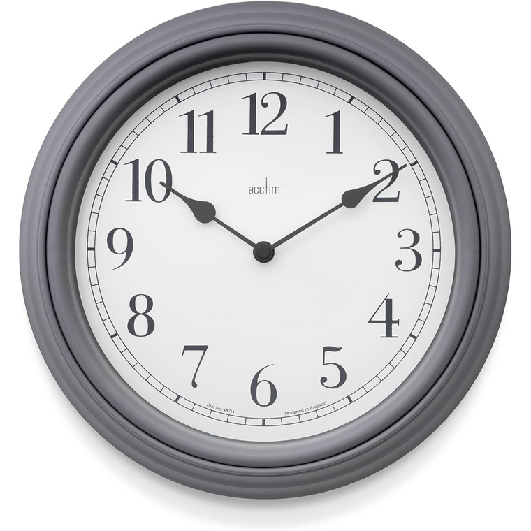 Acctim Devonshire Traditional 28cm Quartz Grey Wall Clock 22715